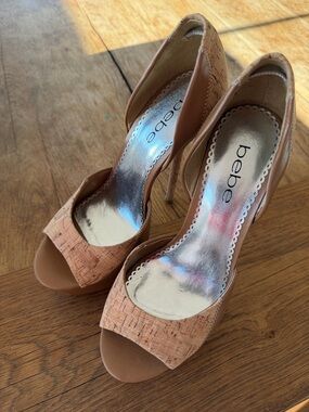 Bebe cork heel size 7.5
